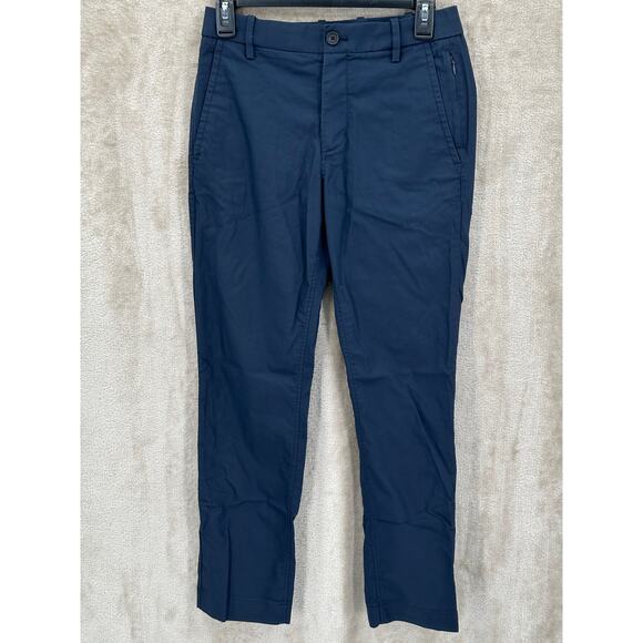Kit & Ace Pants Mens 28x28 Navy Slim Fit Chino Stretch Performance Office Work - Picture 1 of 7